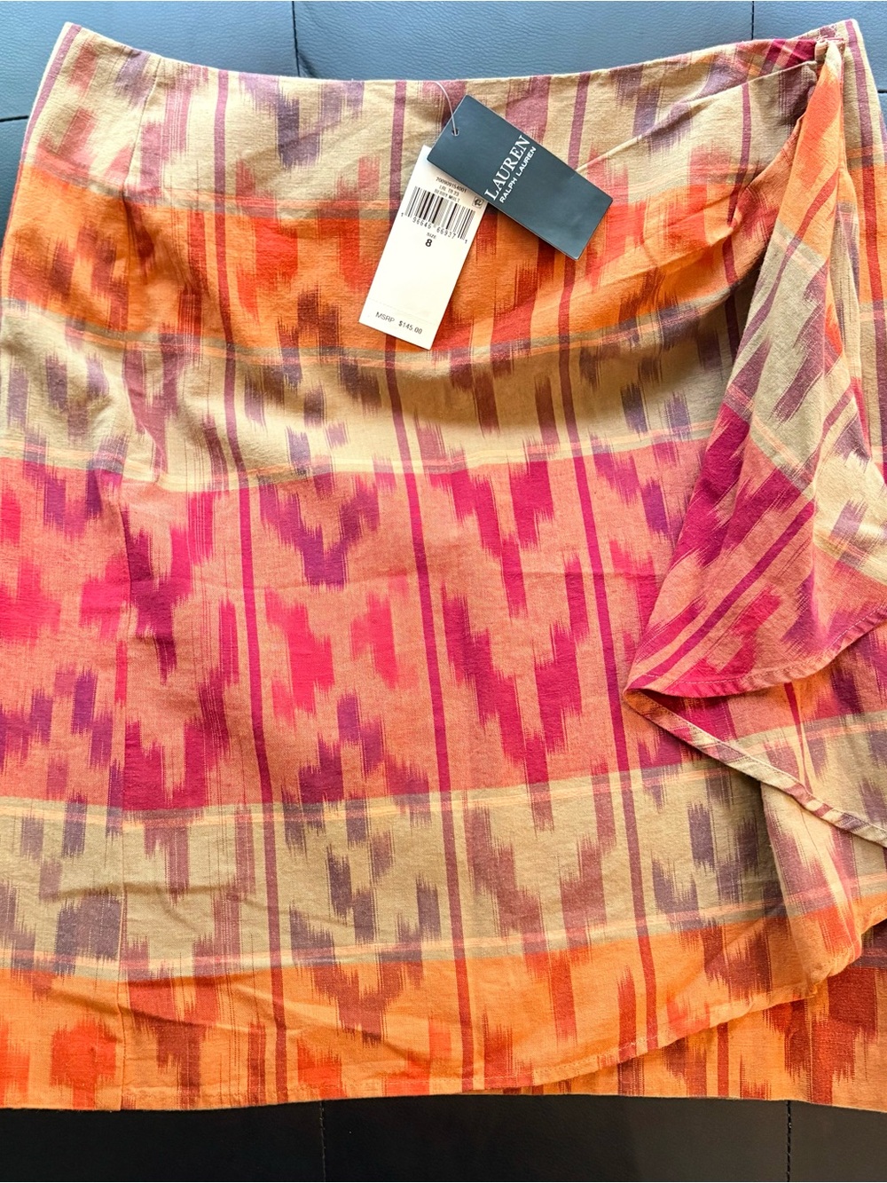 Lauren Ralph Lauren Multicolored Wrap Print Skirt Size 8 Brand New w/tags.
